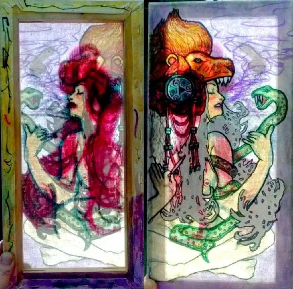 Backlit Mythic Figures