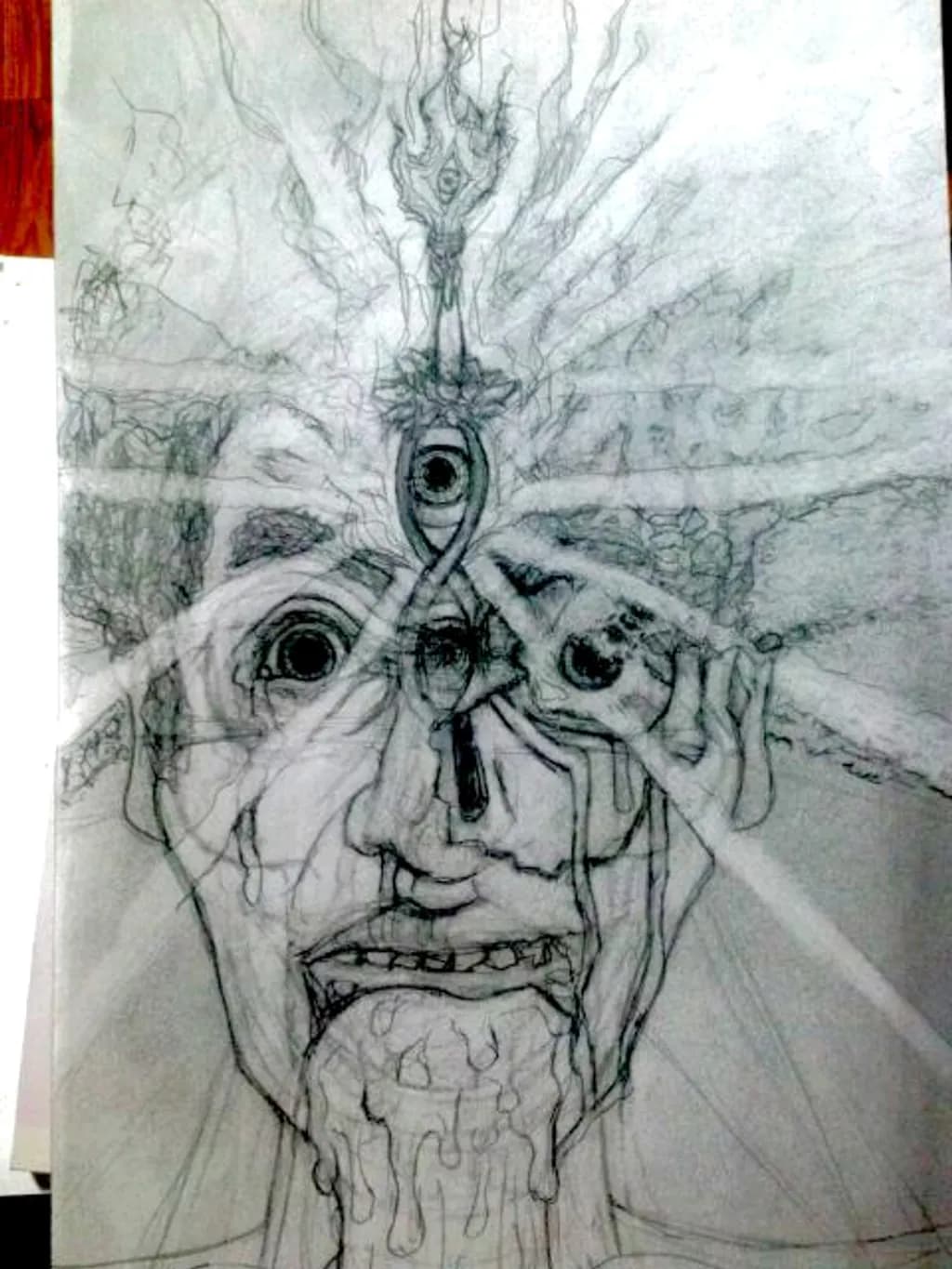 Crowned Gaze: Portrait of Decay