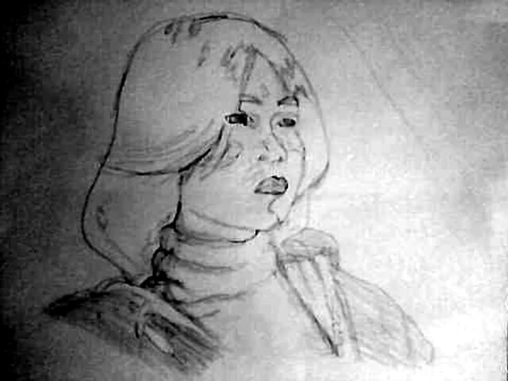 Glamorous Portrait in Charcoal
