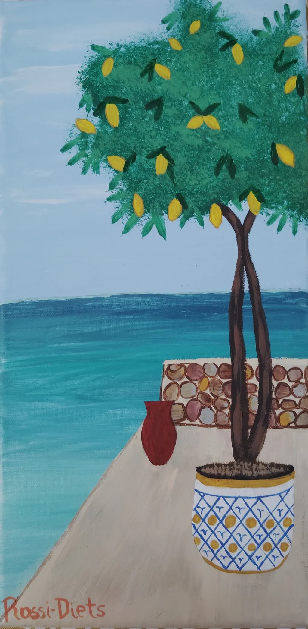 Potted Tree by the Sea