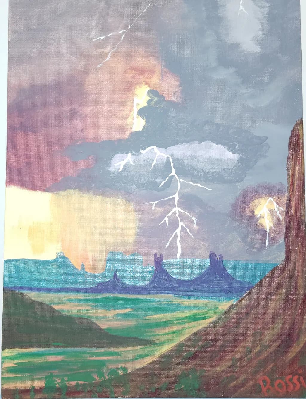 Lightning Over Mountains