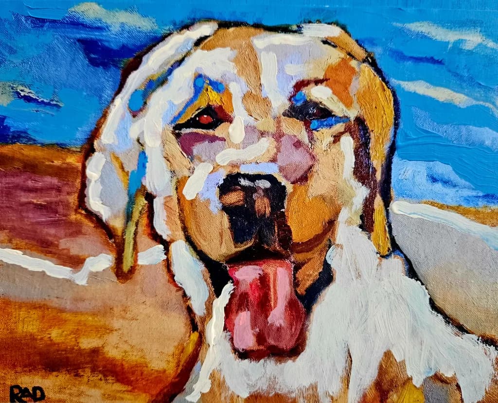 Sunlit Retriever Portrait