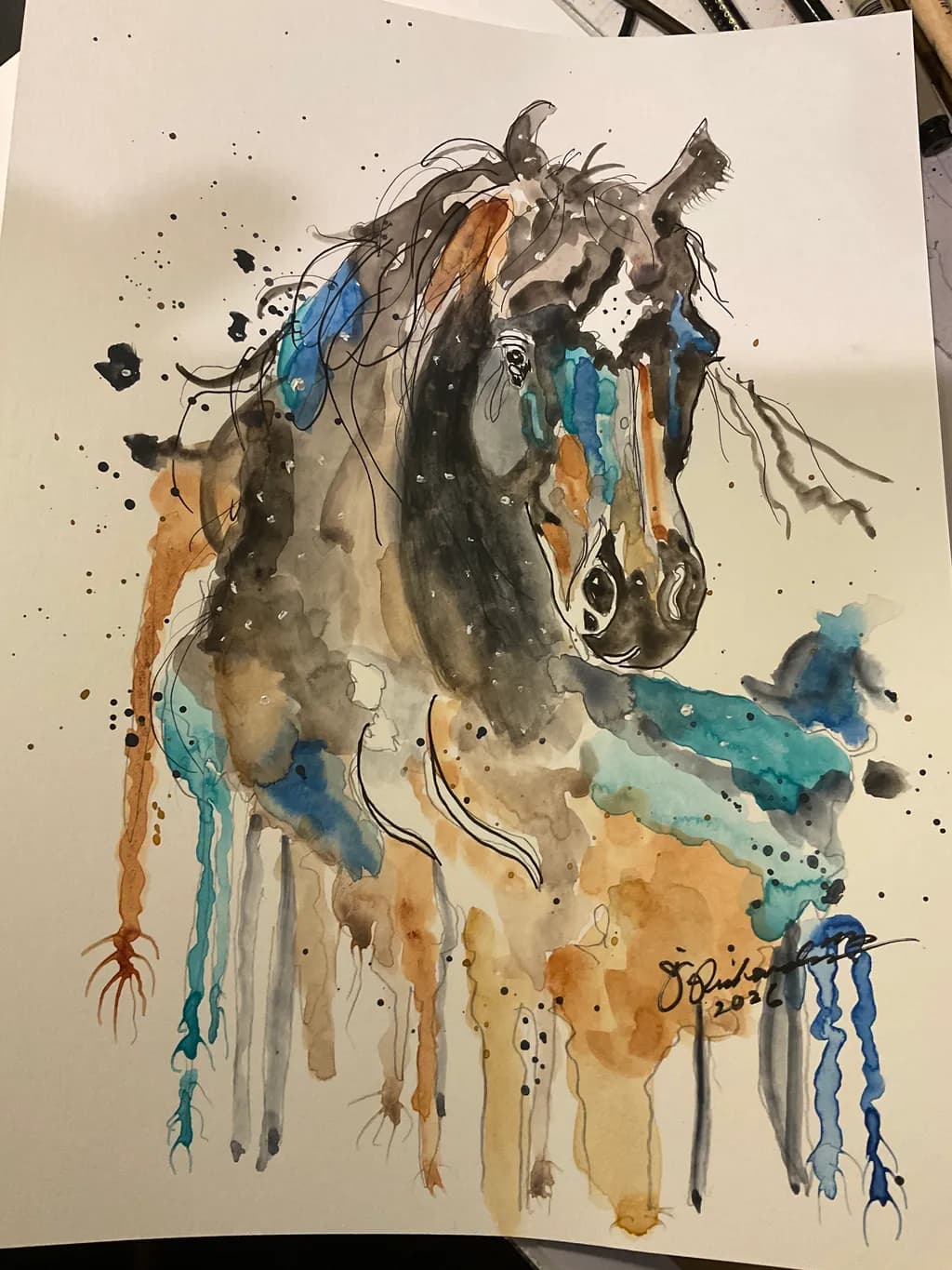 Inkwashed Horse