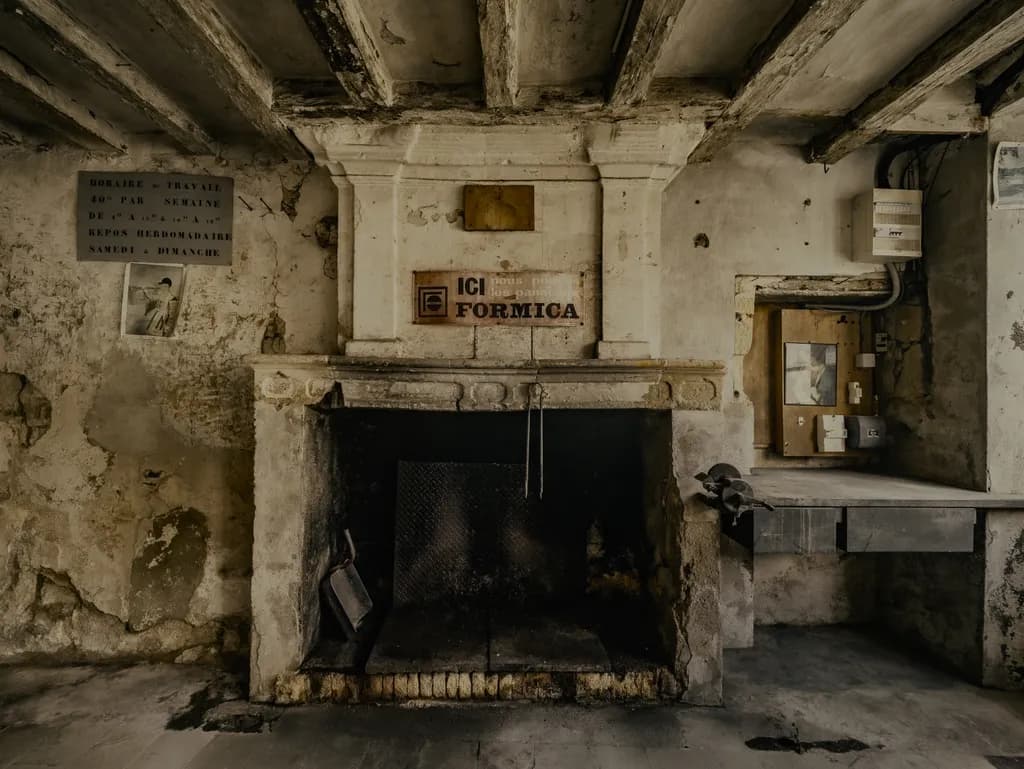 Weathered French Fireplace