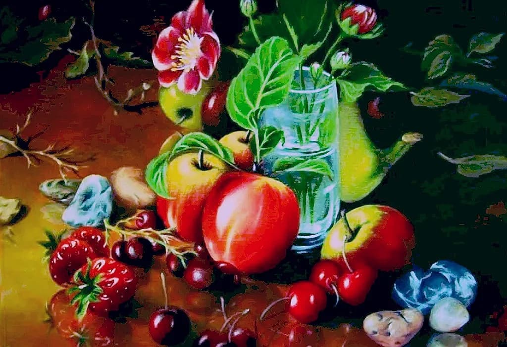 Still Life with Fruit and Flowers