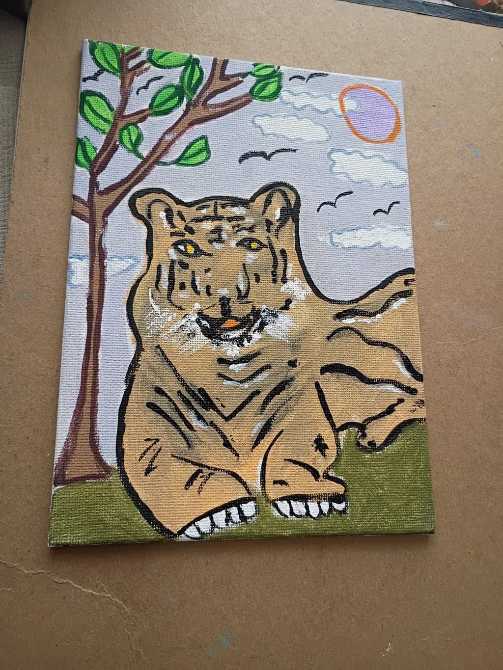 Leopard Under the Sunlit Tree