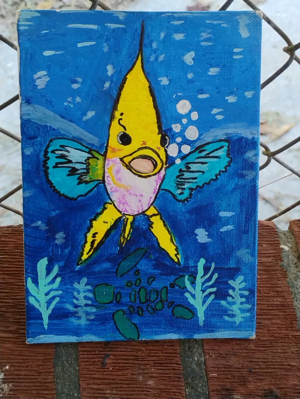 Yellow Fish Beneath the Sea