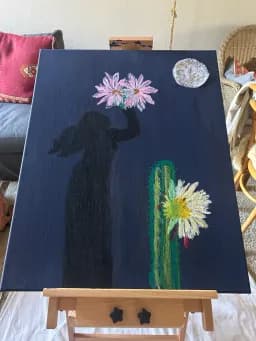 Moonlit Cactus Bloom