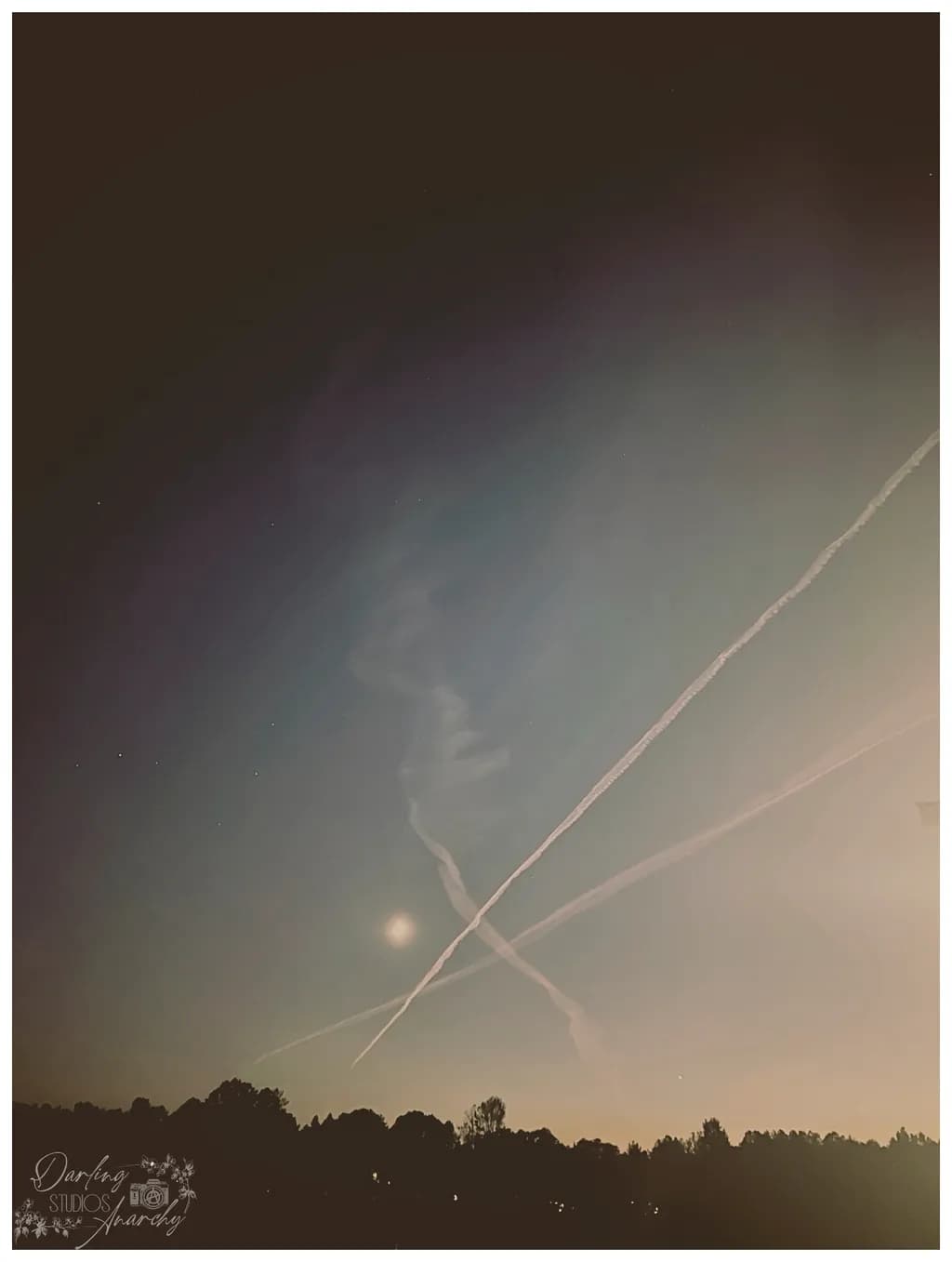 Moonlit Contrails