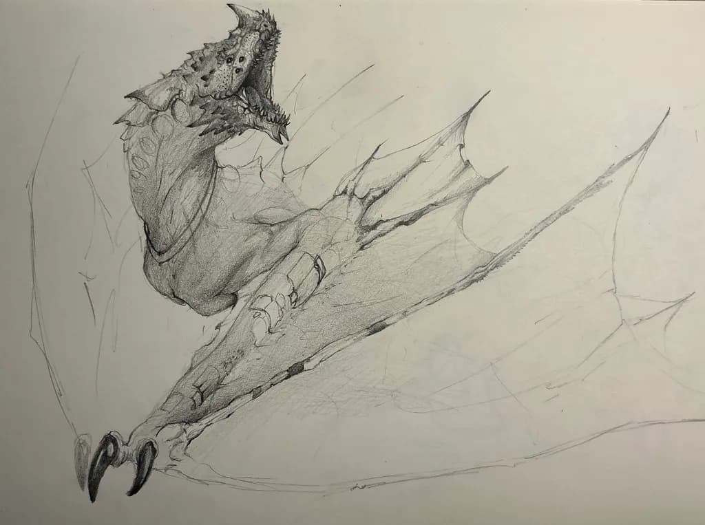 Unfinished dragon concept piece