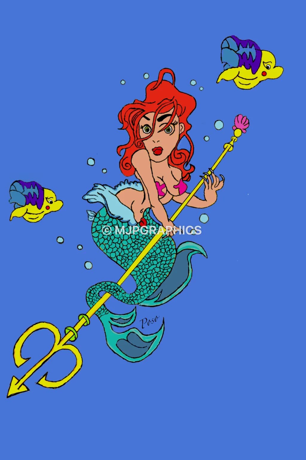 Trident-Toting Mermaid