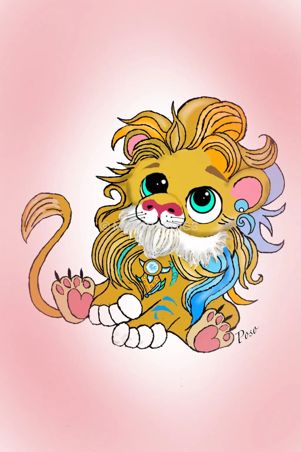 The colorful lion