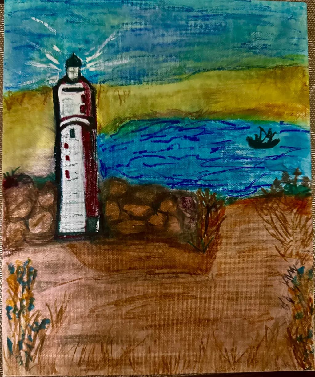 Lighthouse by the Blue Harbor