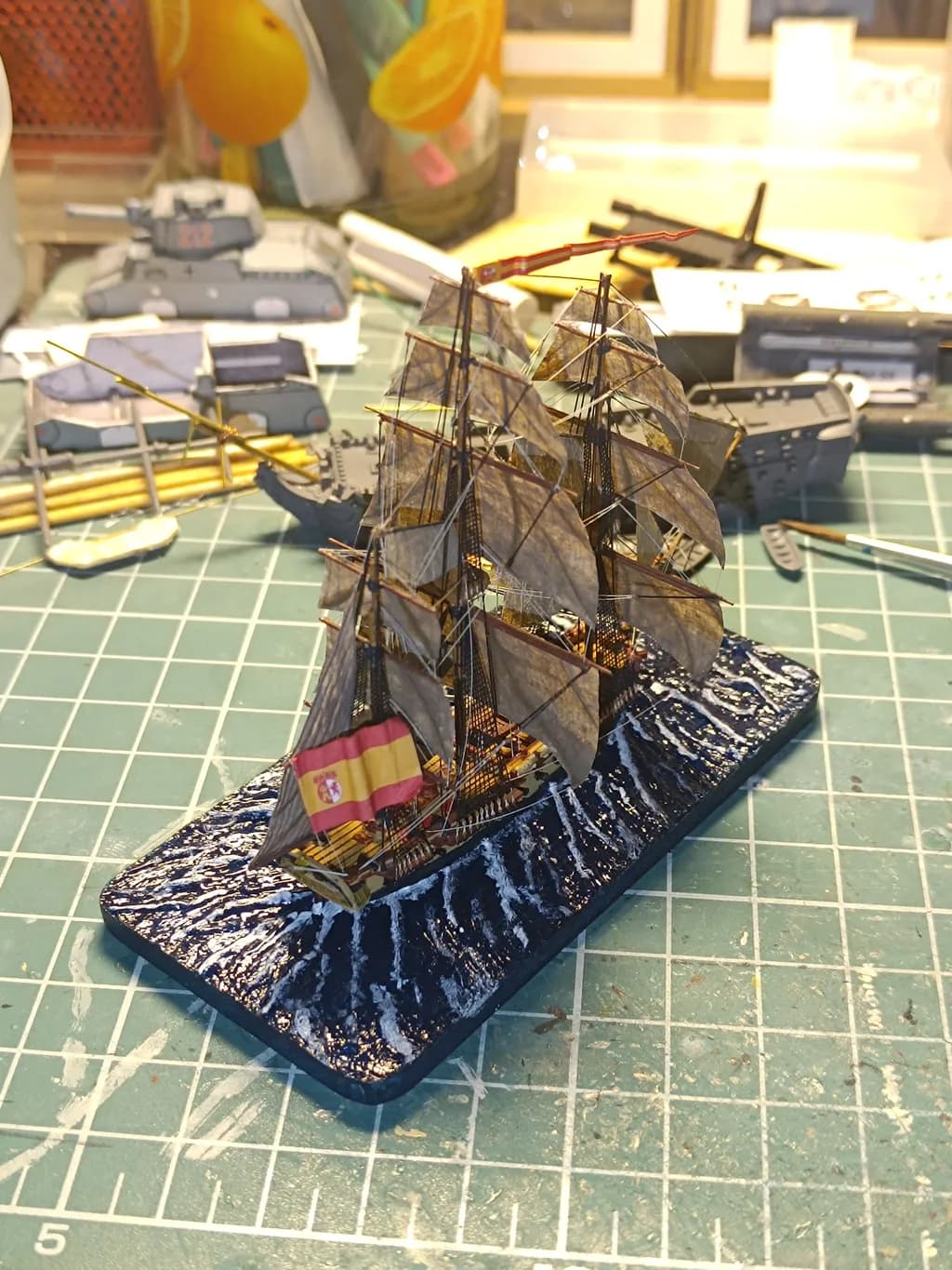 Miniature Ship on Waves