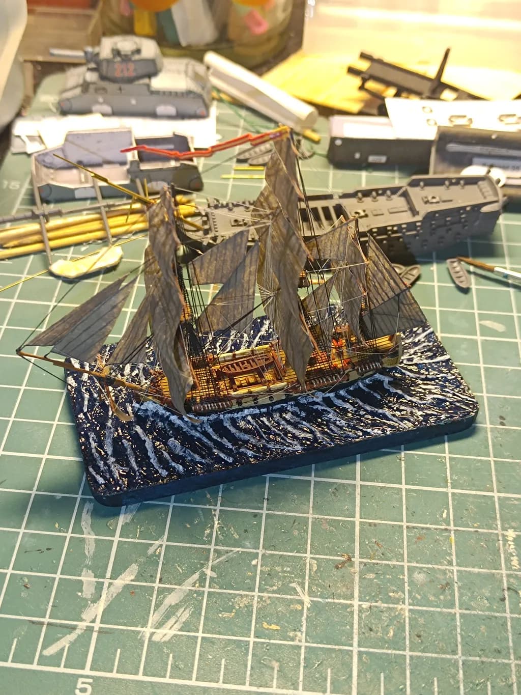 Model Ship at Sea