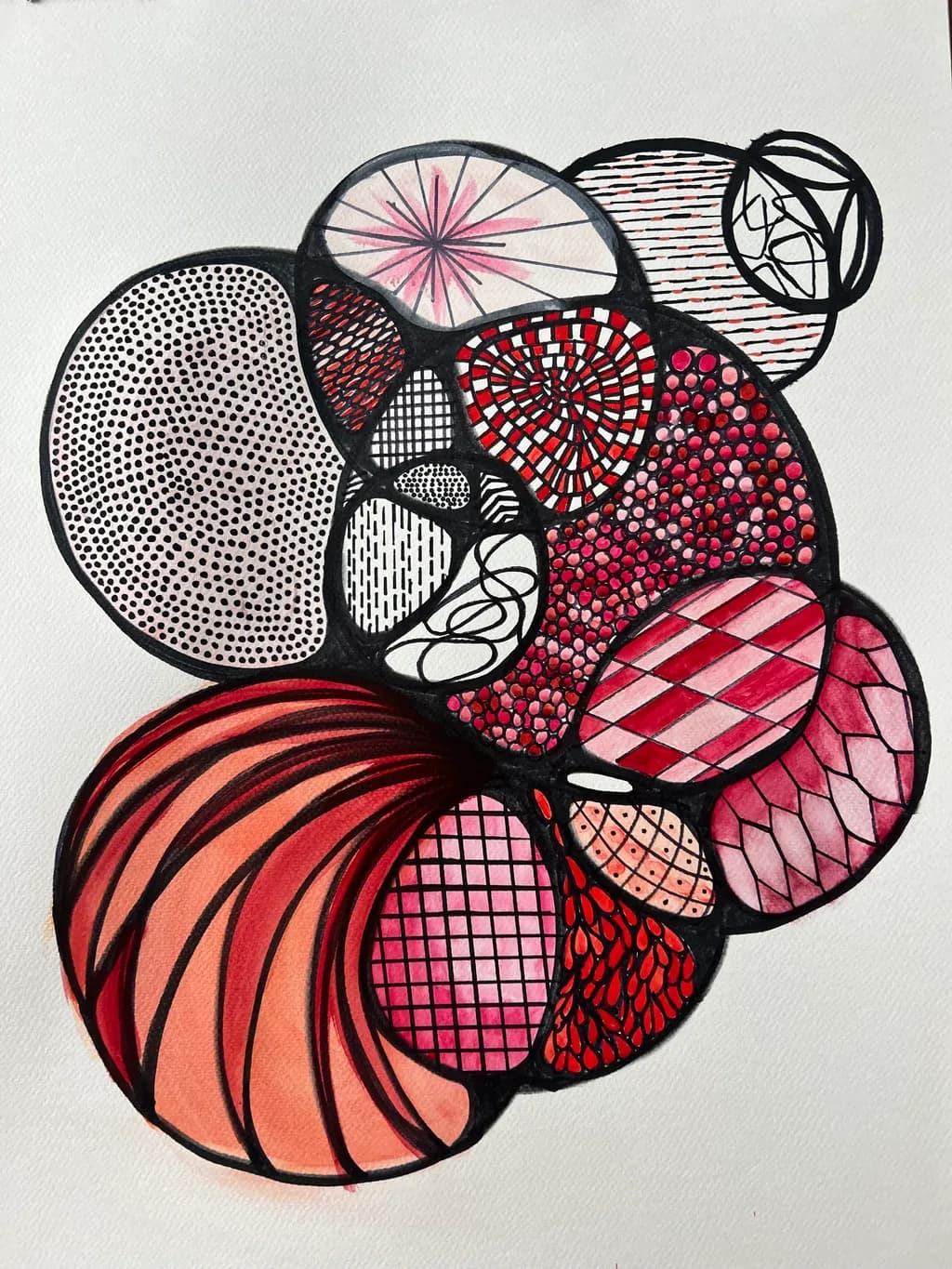 Red Patterned Forms