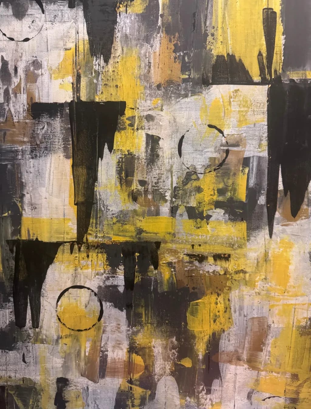 Ochre and Charcoal Geometry