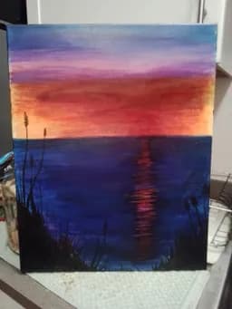 Ocean Sunset Reflection