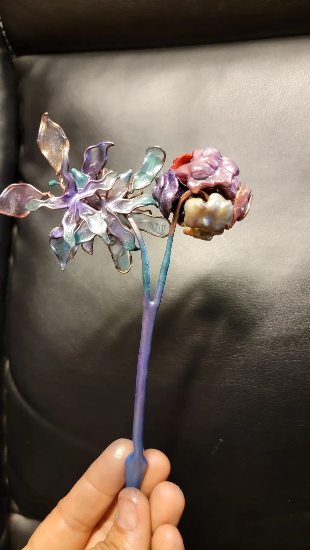 Iridescent Glass Flowers
