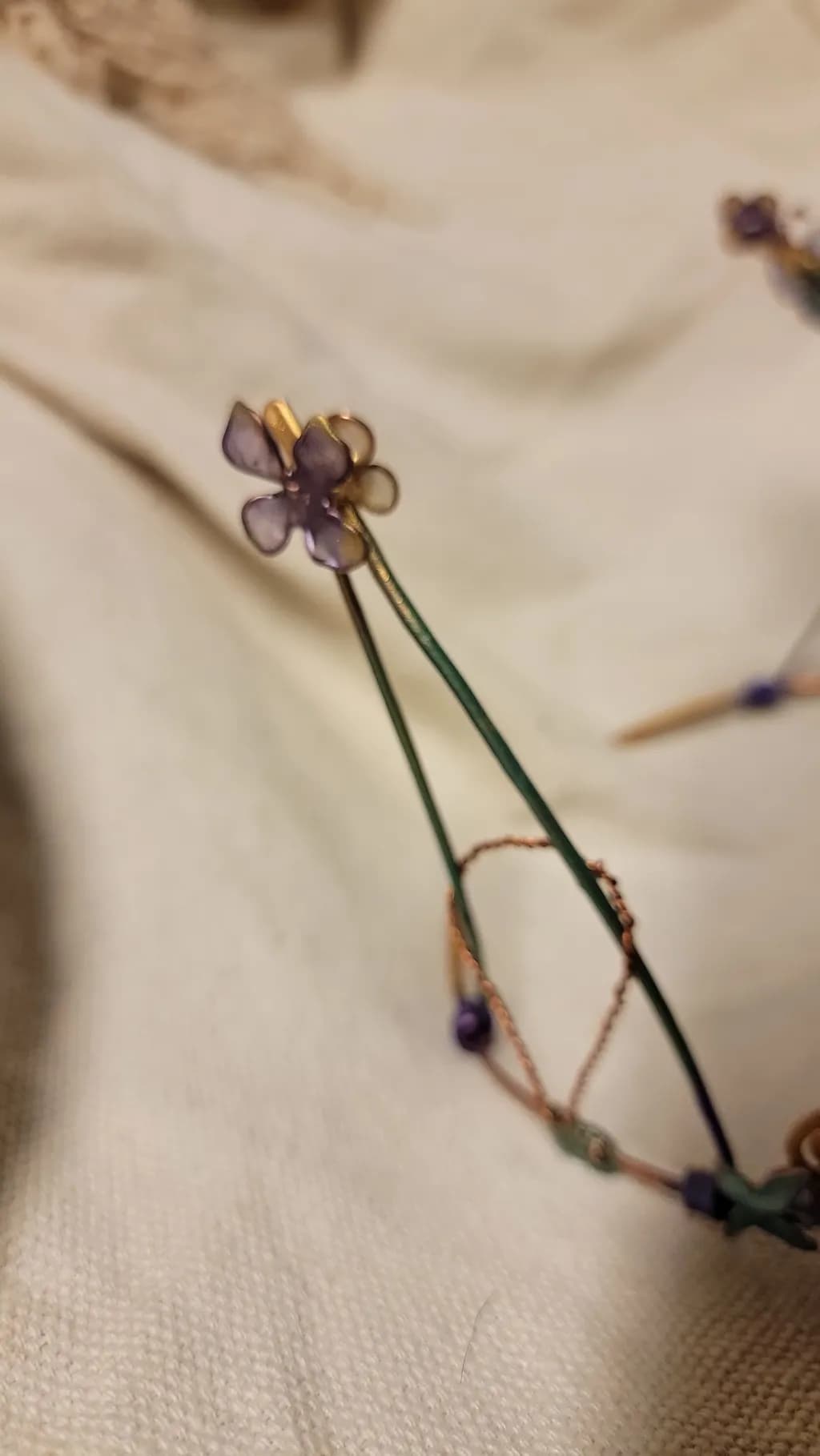 Violet Beaded Bloom