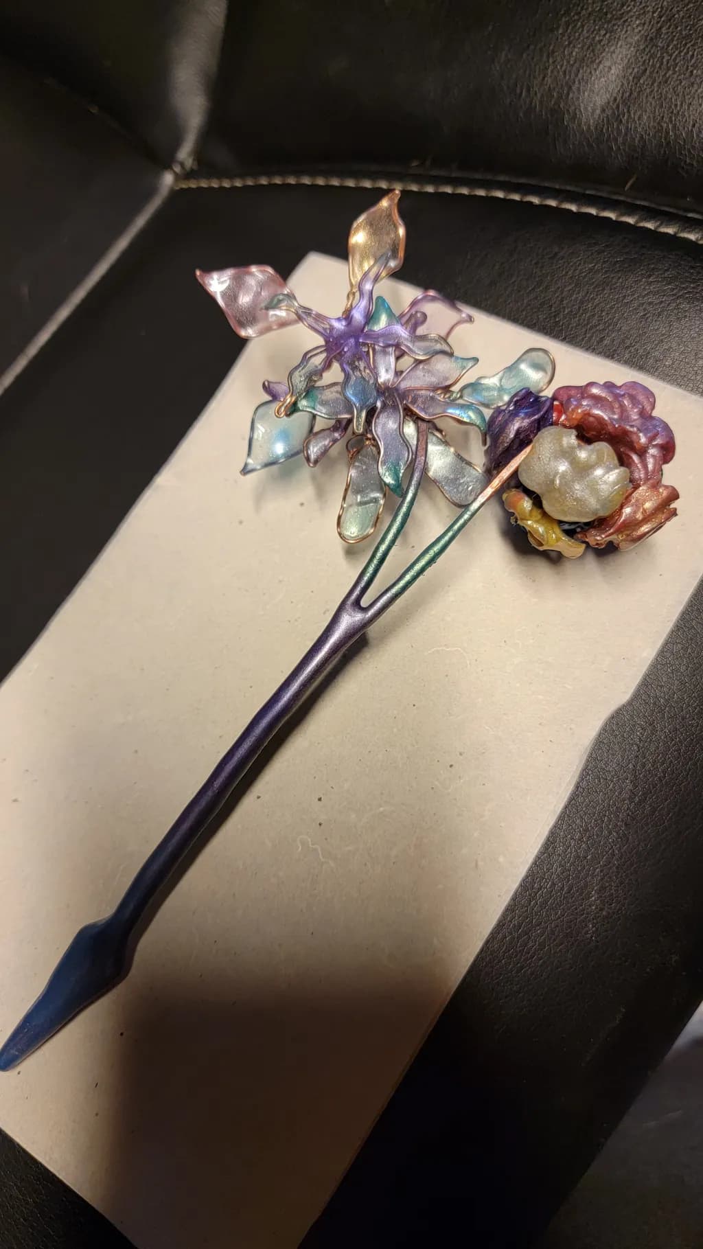 Iridescent Flower Wand