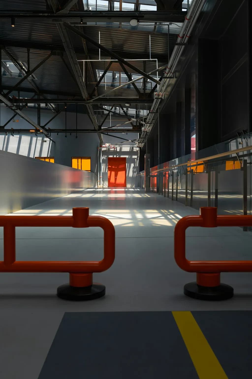 Sunlit Industrial Corridor