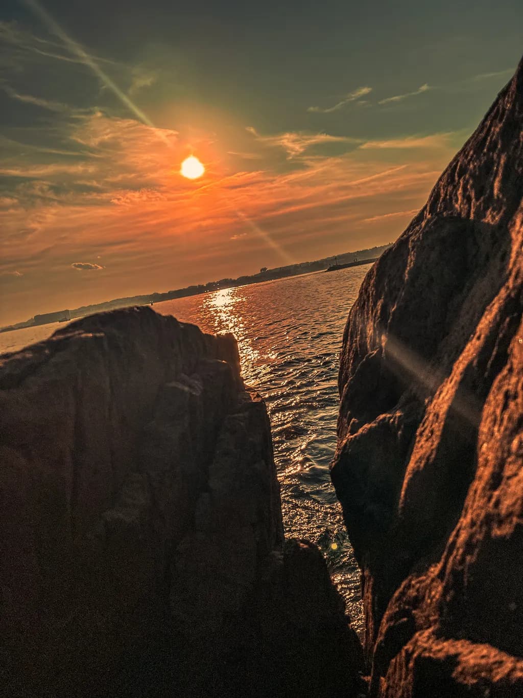 Sunset Between Rocks
