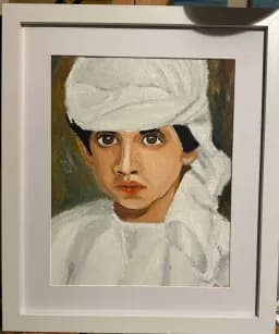 White Turban Portrait