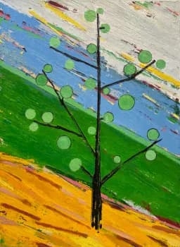 Ridge Tree  30 x 22 x 1.2" oil/canvas