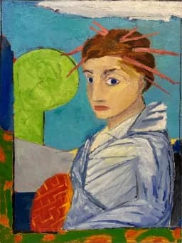 Coral Headdress  40 x 30 x 1.5" oil/canvas