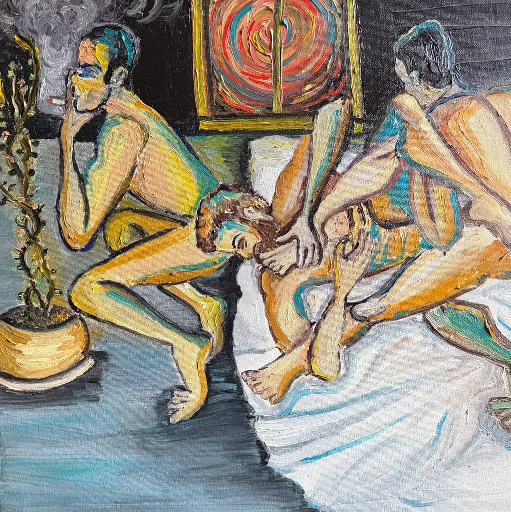 Reclining Figures in Ochre