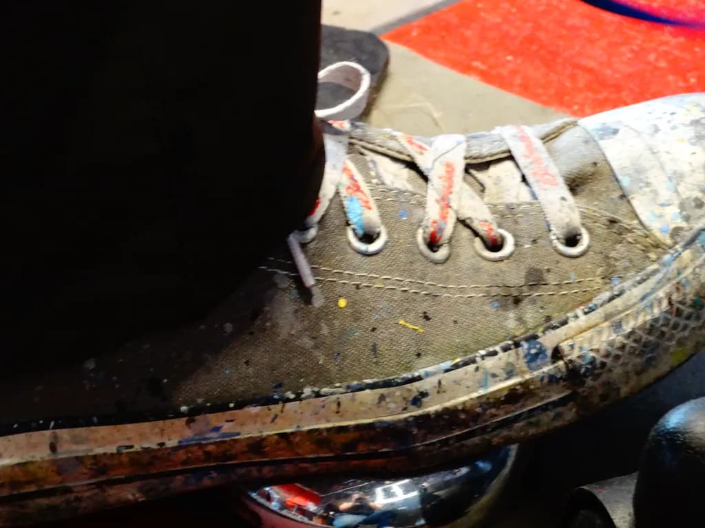 Paint-Splattered Sneaker