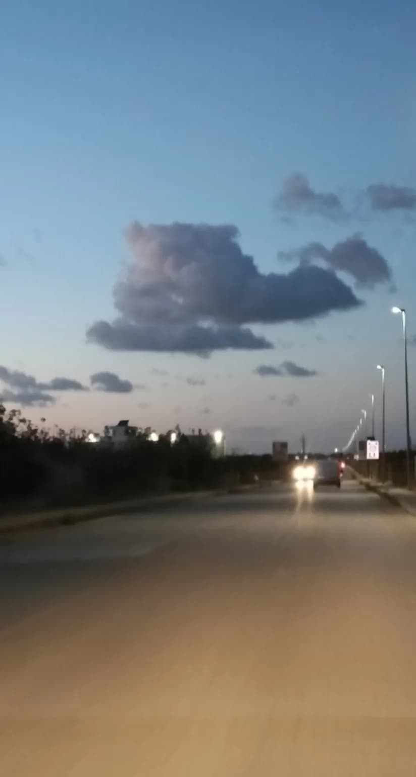 Dusk Road Lights