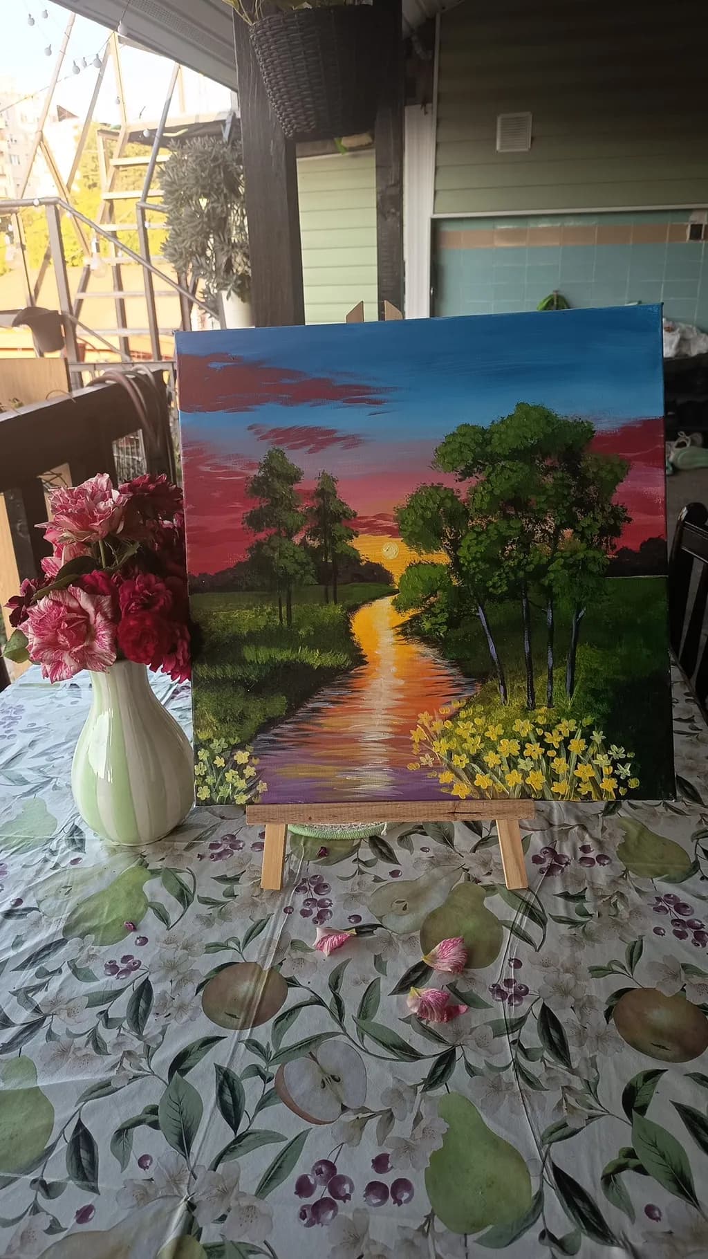 Sunset Meadow Stream