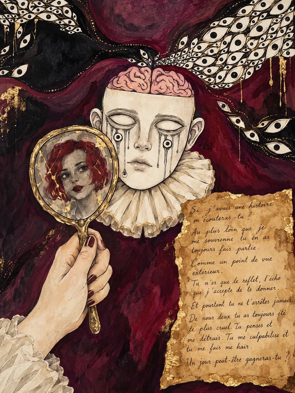 Tearful Mirror Reflection