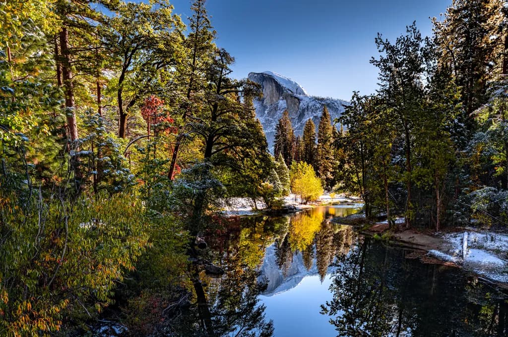 Whispers of Autumn: A Serene Reflection in Yosemite's Embrace