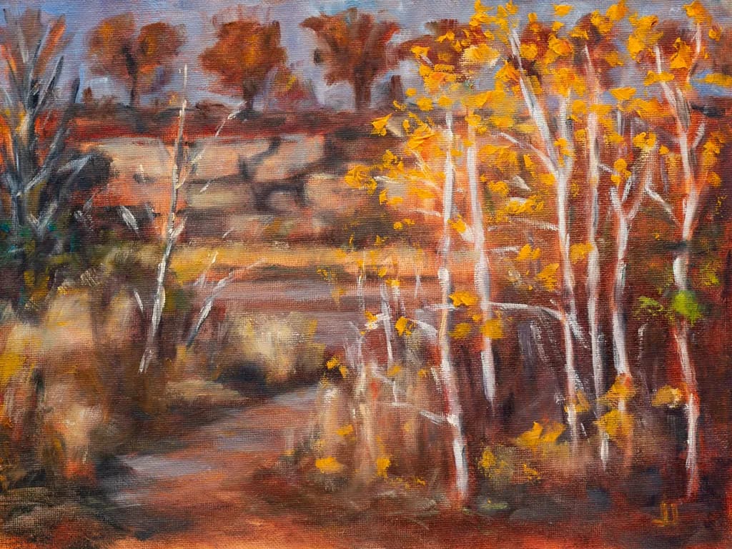 Whispers of Autumn: A Serene Path Through Golden Aspens