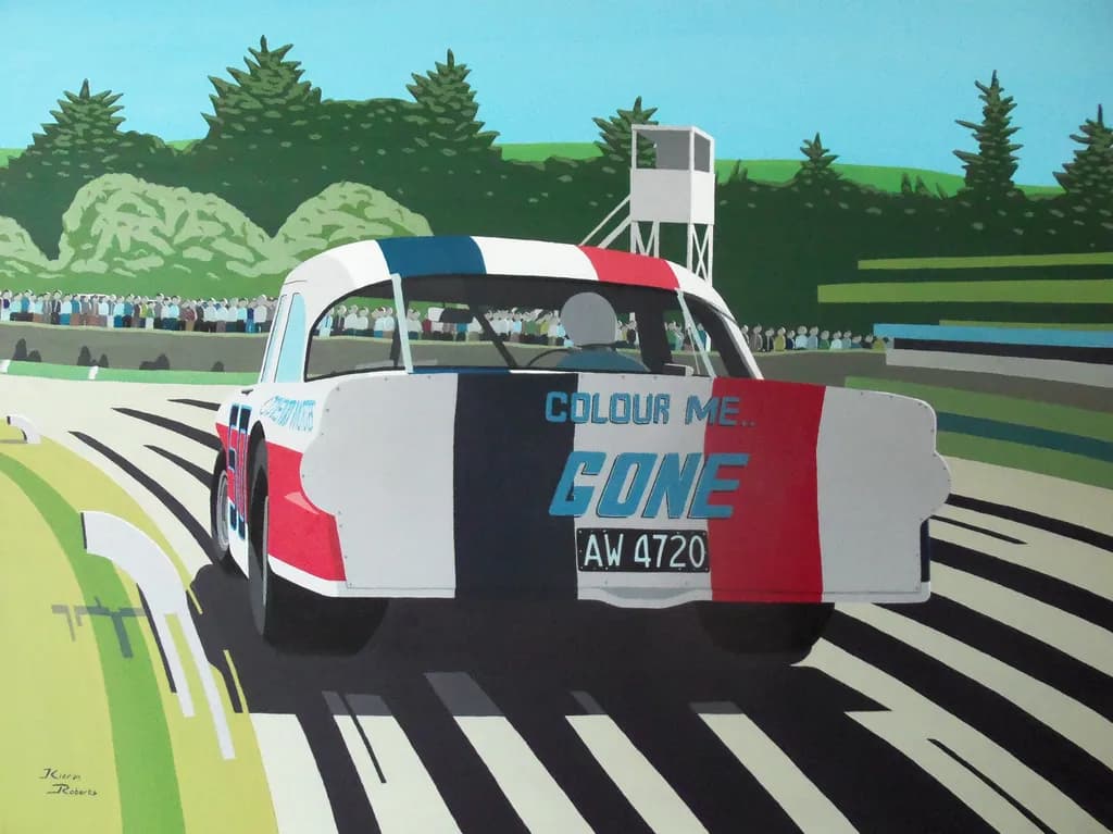 Revving Colors: The Thrill of the Race Track in Motion