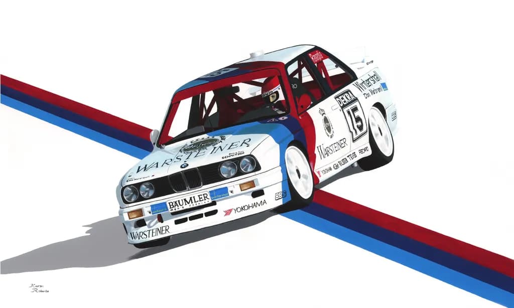 Vintage BMW Racing Spirit: A Dynamic Tribute to Motorsport Excellence
