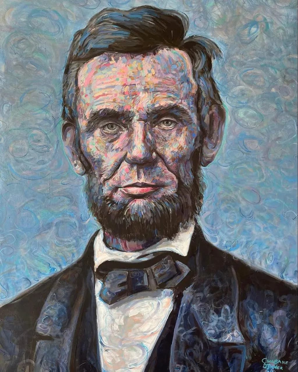 "Vibrant Legacy: A Contemporary Portrait of Abraham Lincoln"