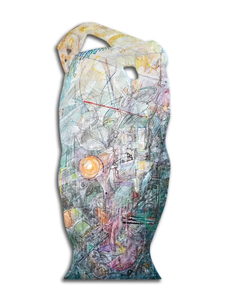 Vibrant Fluidity: An Abstract Journey Through Color and Texture