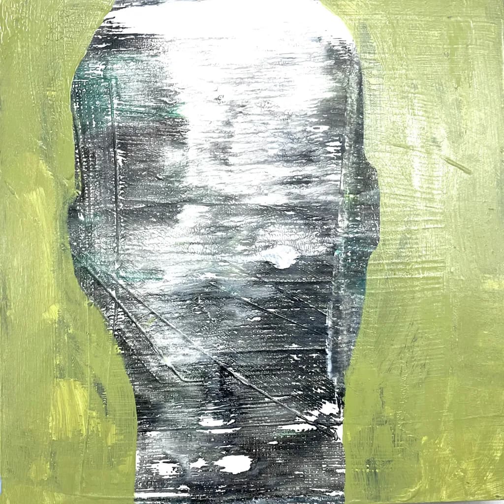 Monochrome Reflections: An Abstract Portrait of Emotion and Texture