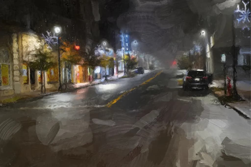 Foggy Urban Night