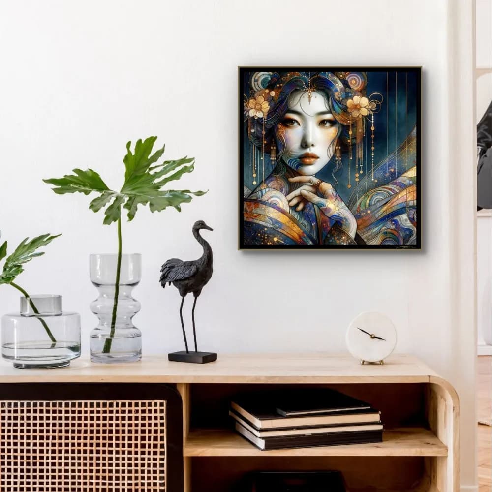 Whispers of Elegance: A Colorful Portrait of Modern Grace