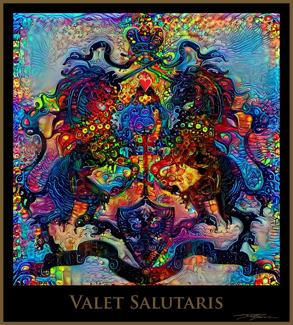 Valet Salutaris: A Vibrant Heraldic Journey Through Color and Form