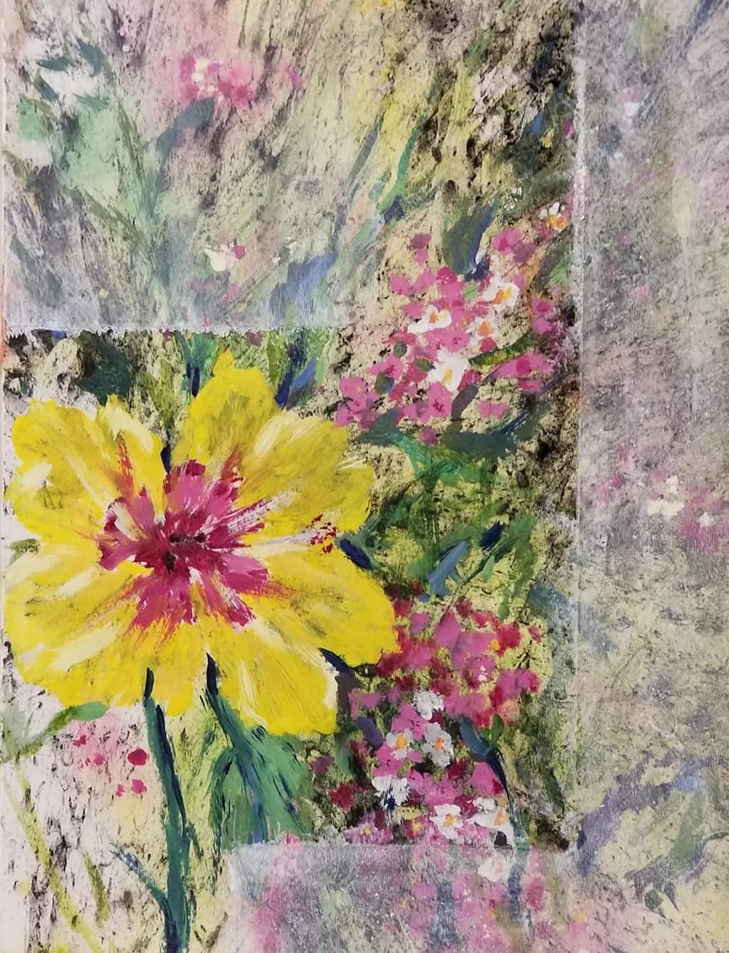 Vibrant Blossoms: A Dance of Yellow and Pink in Nature's Embrace