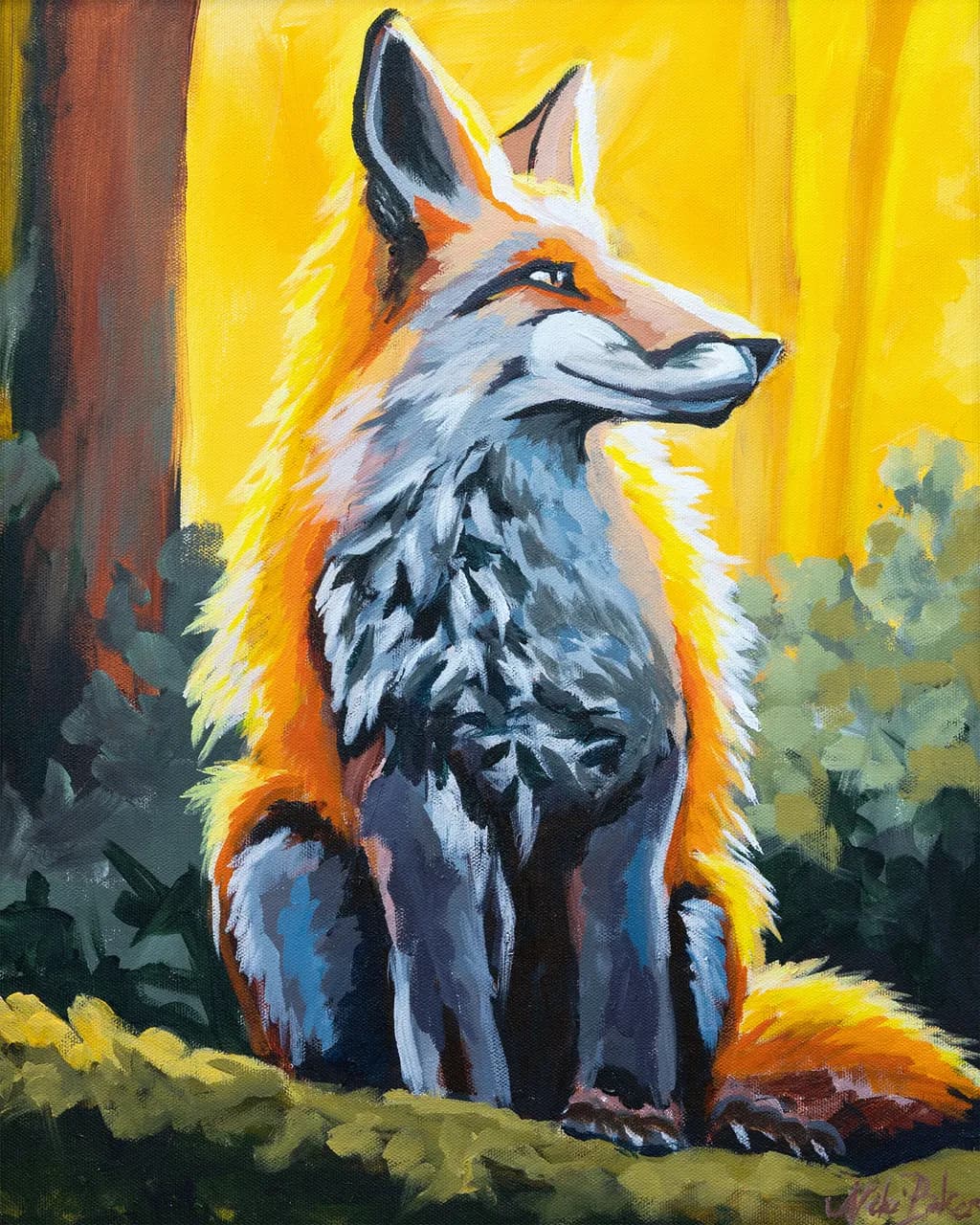 Vibrant Fox in Nature: A Playful Portrait of Wild Beauty