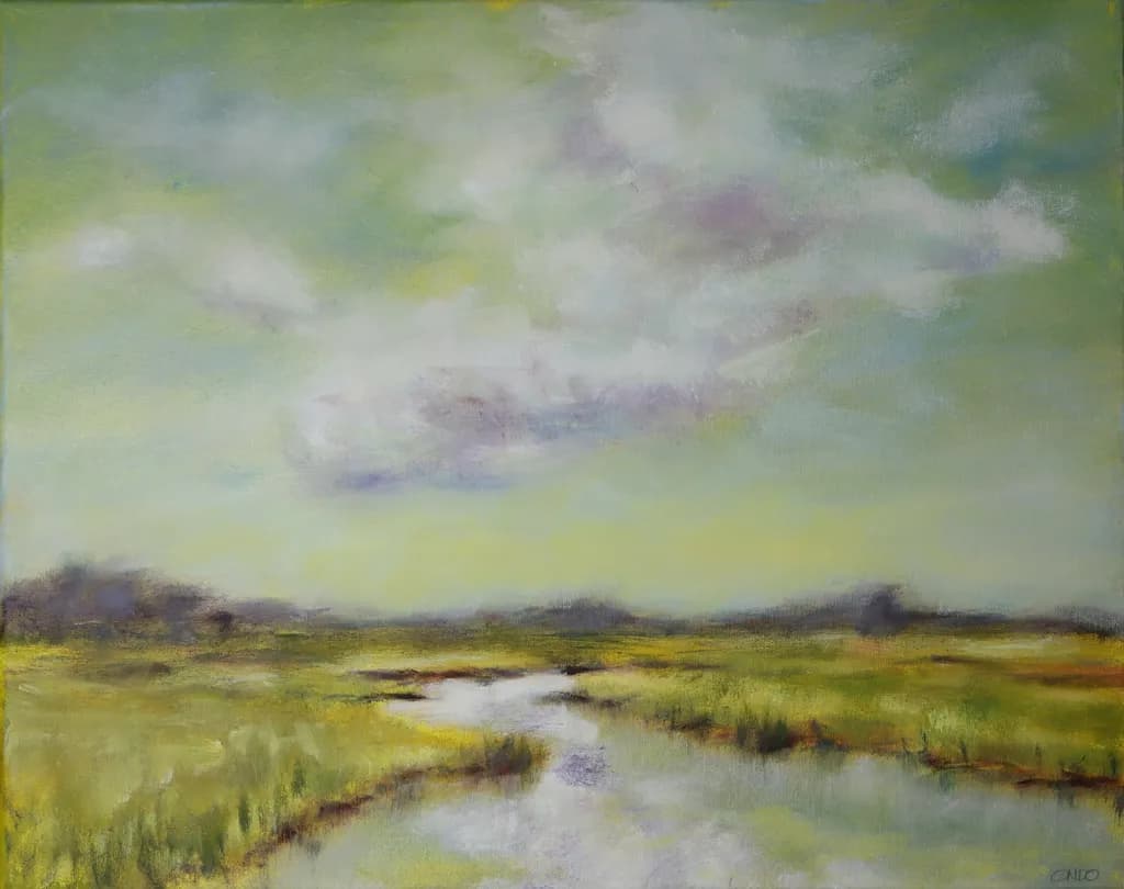 Whispers of Serenity: A Tranquil Landscape in Soft Hues