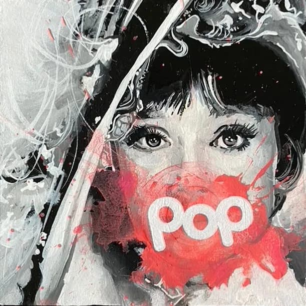 Whispers of Pop: A Bold Fusion of Monochrome and Colorful Expression