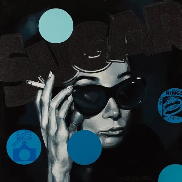 Sugar and Shades: A Modern Portrait of Elegance and Attitude